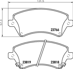 FRONT BRAKE PADS - TOYOTA COROLLA ZZE122 CERAMIC 01-