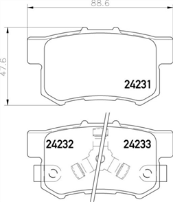 REAR BRAKE PADS - HONDA CRV CERAMIC 05-12