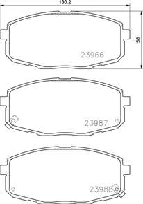 FRONT BRAKE PADS - HYUNDAI i30 CERAMIC 07-