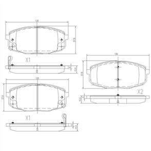 FRONT BRAKE PAD SET- HYUNDAI KIA 58101-2LA00