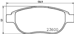 FRONT DISC BRAKE PADS - PEUGEOT 307 1.6 2.0 CERAMIC 00-