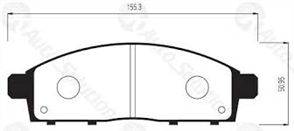 FRONT DISC BRAKE PADS - MITSUBISHI TRITON 05-09