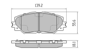 FRONT BRAKE PADS - TOYOTA RAV 4  CERAMIC 06-275mm DISC