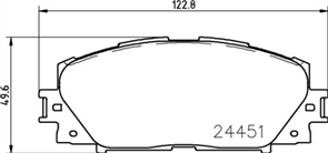 FRONT DISC BRAKE PADS - TOYOTA ECHO , YARIS  05-