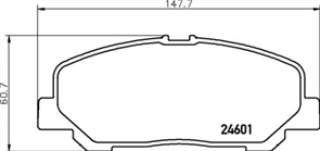 FRONT DISC BRAKE PADS - TOYOTA ESTIMA ACR50 06-09