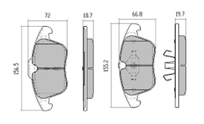 FRONT DISC BRAKE PADS - FORD MONDEO 07-