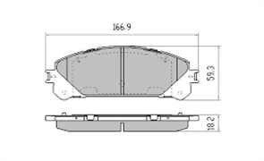 FRONT DISC BRAKE PADS - TOYOTA HIGHLANDER KLUGER CERAMIC 07-