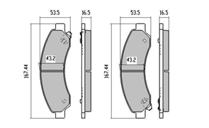 FRONT DISC BRAKE PADS - GREAT WALL V2#X2#CERAMIC 07-