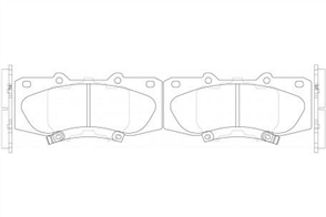 FRONT BRAKE PADS - TOYOTA HILUX KUN1 KUN2 2.5D CERAMIC