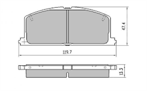 FRONT DISC BRAKE PADS - TOYOTA COROLLA CERAMIC 85-02