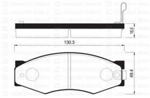 FRONT DISC BRAKE PADS - NISSAN NAVARA D21 4WD 92-97