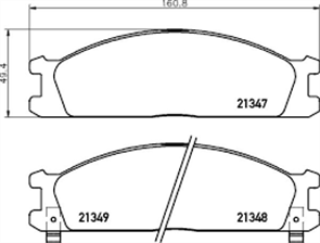 FRONT DISC BRAKE PADS - NISSAN NAVARA D22 4WD 97-