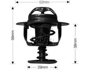 DAYCO THERMOSTAT 52MM 77 DEGREES C - 170 DEGREES F DT51E