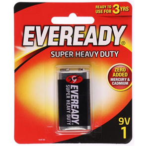 EVEREADY BATTERY SUPER HEAVY DUTY 9 VOLT