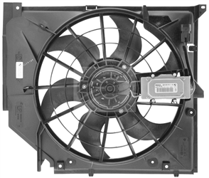 FAN ASSY RADIATOR BMW 3 SERIES E46 98-03 WITH ELECT MODULE EF6555