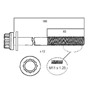 CYLINDER HEAD BOLT SET HBS033