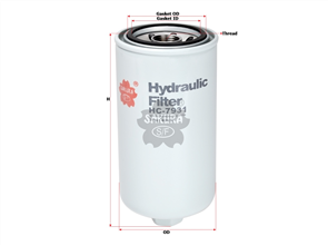 HYDRAULIC OIL FILTER FITS Z136 P551780 BT8900 3586182630 HC-7931