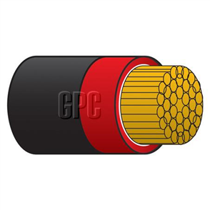 3mm Single Core Automotive Cable Red With Black Sheath 30M roll
