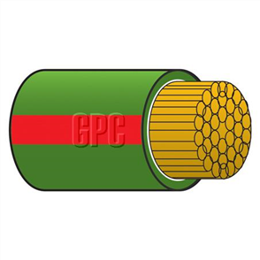 4mm Single Core Automotive Cable Green With Red Trace 30M (NZ Ref.152)