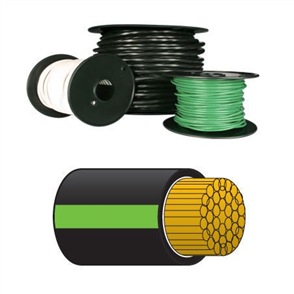 3mm Single Core Automotive Cable Black With Green Trace 100M (NZ Ref.1