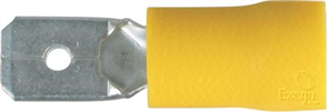 Crimp Terminal Male Blade Yellow Terminal Entry 6.3 x 0.8mm Vinyl 50Pk