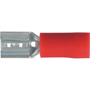 Crimp Terminal Female Blade Red Terminal Entry 5 X 0.8mm Vinyl 100Pk