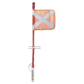Safety Flag w/LED 12V Light 1.2m