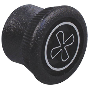Fan Switch Knob - Black Rubber With Fan Symbol