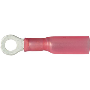 Crimp Terminal Ring Red ID 4.3mm Heat Shrinkable 50 Pce