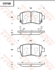 DTEC Brake Pad Set (DB1743)
