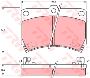 DTEC Brake Pad Set (DB1158)