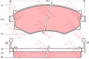 DTEC Brake Pad Set (DB1165)