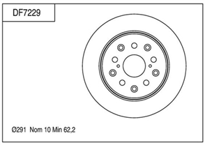 Disc Brake Rotor 291mm x 8.5 Min