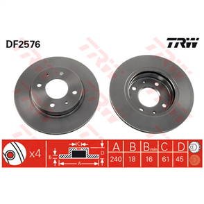 Disc Brake Rotor 240mm 16 Min