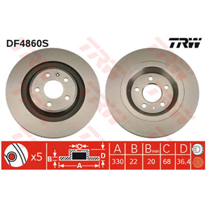 Disc Brake Rotor 330mm x 20 Min