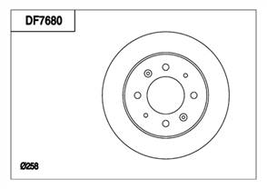 Disc Brake Rotor 258mm x 8 Min
