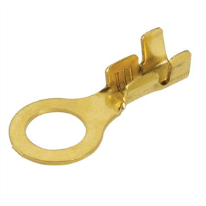 Crimp Terminal Ring Brass Terminal Entry 6.3mm Non Insulated 100 Pce