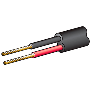 2.5mm Twin Core Automotive Cable Red/Black With Black Sheath 100M