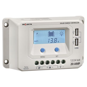 12/24V 20A 4 Stage Solar Charge Controller With USB