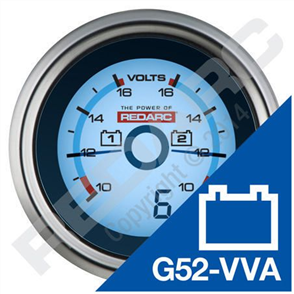 Dual voltage gauge with optional current display