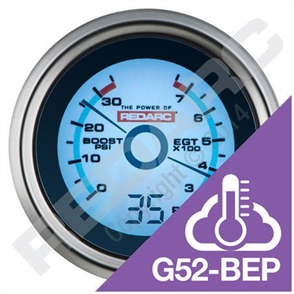 EGT and boost/pressure gauge with optional oil pressure display
