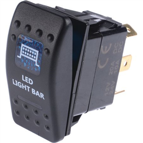 4X4 Rocker Light Bar Switch On/Off Spst 12 Or 24V Blue Illumination (C