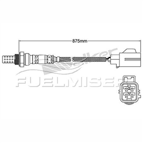 OXYGEN SENSOR DIRECT FIT 4 WIRE 1040MM CABLE