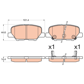 Brake Pad Set (DB2294)