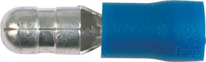 Crimp Terminal Male Bullet Blue Terminal Entry 4mm Vinyl 100 Pce