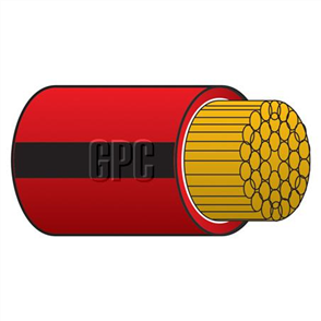 2mm Single Core Automotive Cable Red With Black Trace 50M