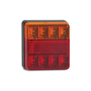 12V Stop/Tail/Indicator Lamp With Reflector 100x100x22mm