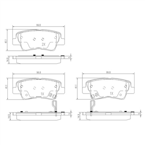 REAR BRAKE PAD SET- 48413341A0