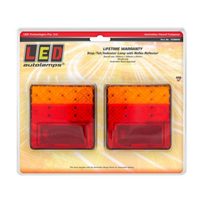 LEDAUT 12V LED Stop/Tail/Indicator Light With Reflex Reflector Twin Bl