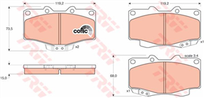 DTEC Brake Pad Set (DB1149)